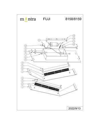 FUJI * APLIQUE LED 14W 3000K NEGRO